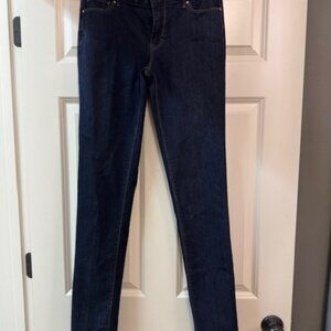 WHBM size 4L tall The Slim dark denim jeans